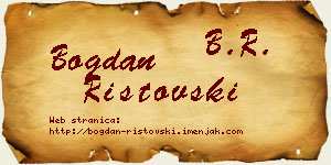 Bogdan Ristovski vizit kartica
